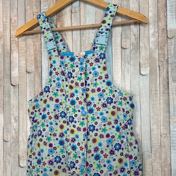 Hanna Andersson 8 130 Floral Insulated Snow Overalls Snowsuit Pants Winter Ski - Picture 3 of 10